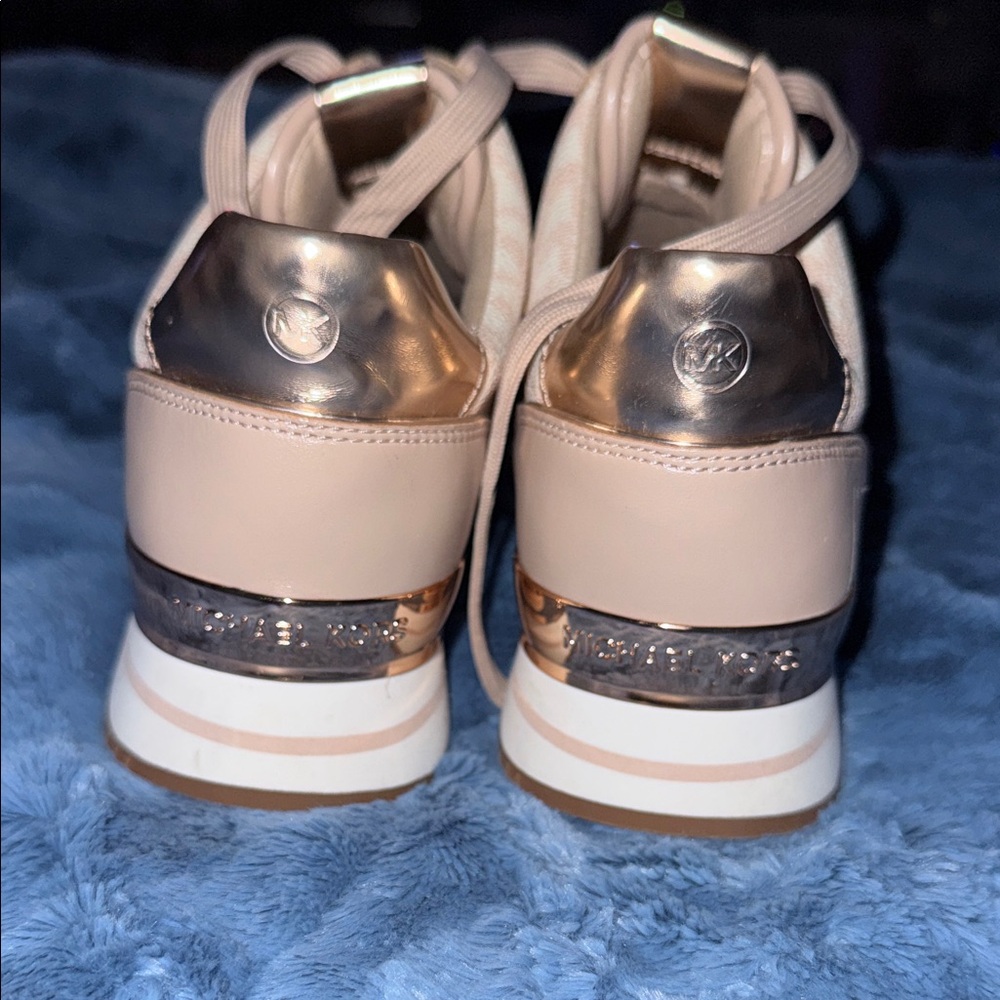 Michael Kors Pink and Rose Gold Women's Sneakers - Picture 4 of 4